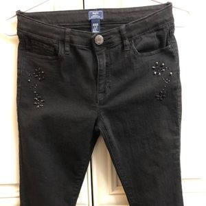 GAP black girls skinny fit black jeans